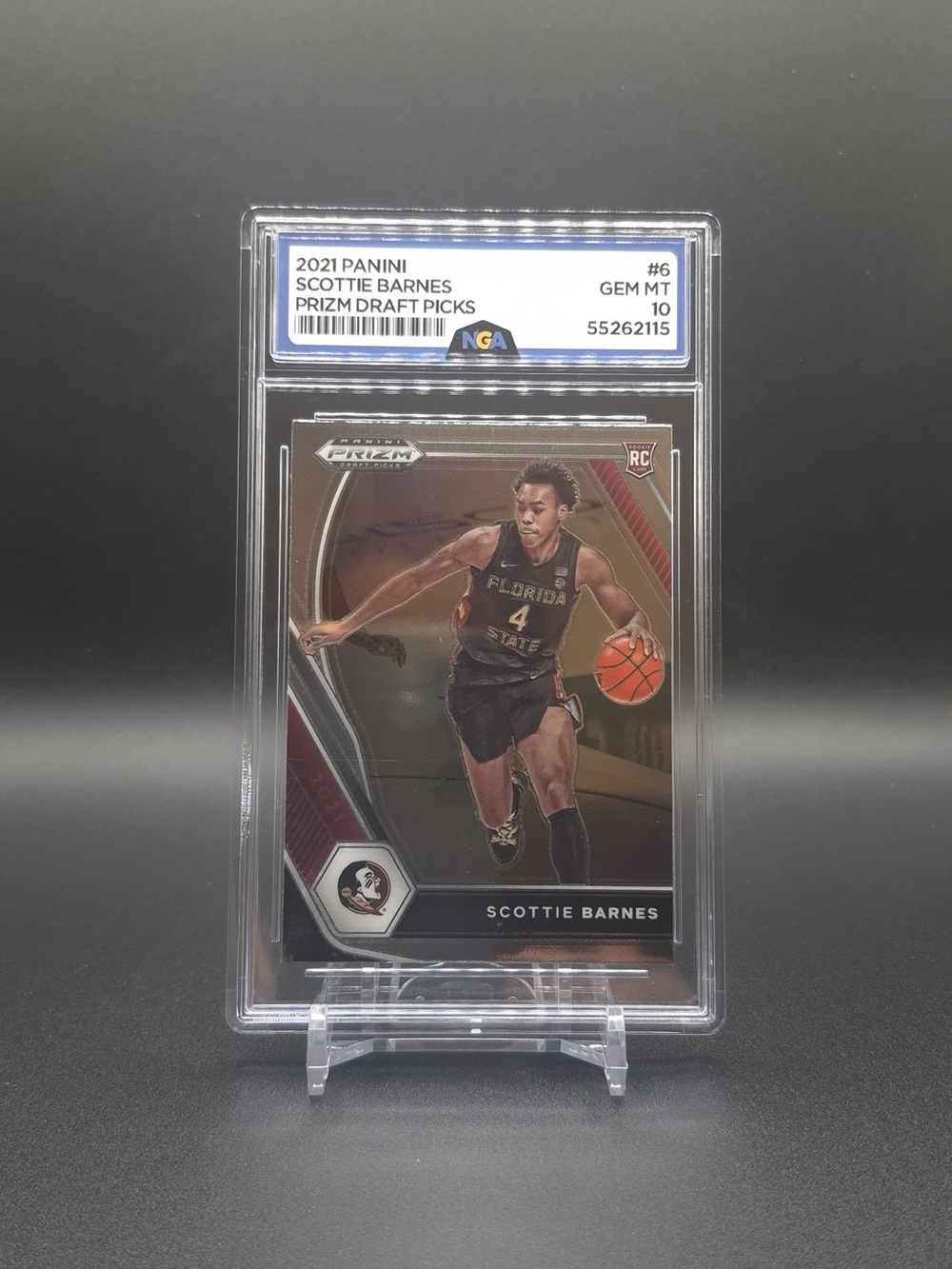 Panini Scottie Barnes Prizm Draft Picks Basketball Card - Black, Red, White